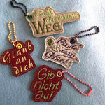 Stickdatei ITH Anhänger Spruch Sprüche SET Bundle - Sewando