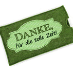 Stickdatei Schokohülle SET DANKE sagen 8 Motive - Sewando