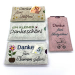 Stickdatei Schokohülle SET DANKE sagen 8 Motive - Sewando