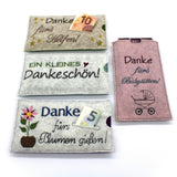 Stickdatei Schokohülle SET DANKE sagen 8 Motive - Sewando