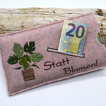 Stickdatei Schokohülle SET danke happy birthday Blumen 5 Motive - Sewando