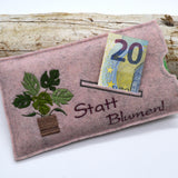 Stickdatei Schokohülle SET danke happy birthday Blumen 5 Motive - Sewando