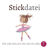 Stickdatei Ballerina Vollstick 2 Größen - Sewando