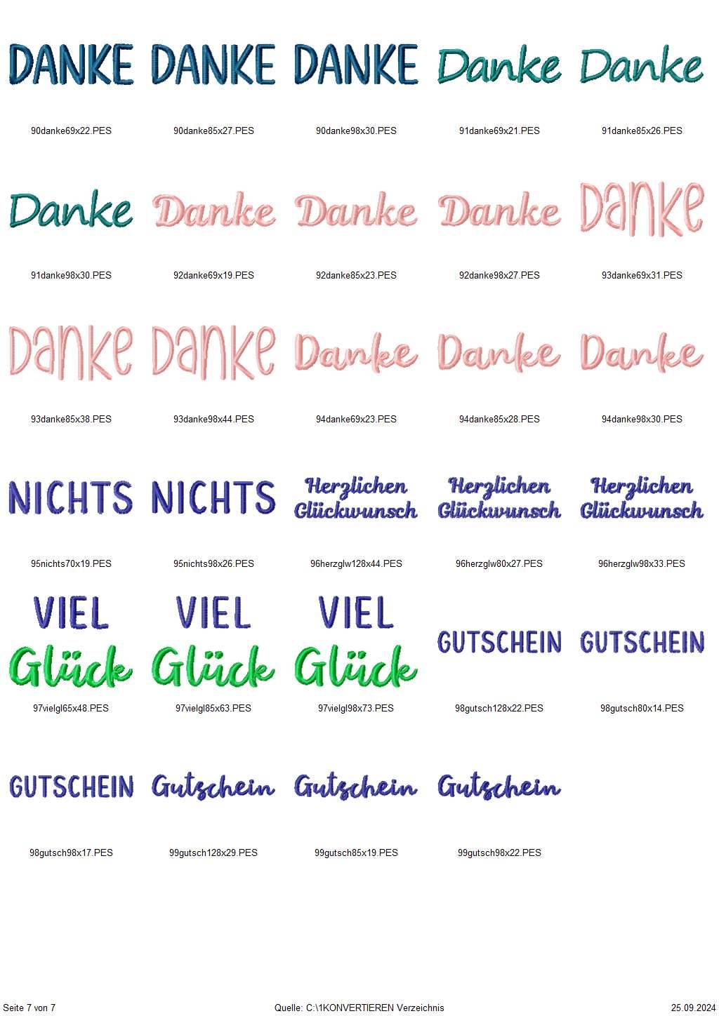 Stickdatei Set für alle Anlässe 124 Designs in verschiedenen Größen - Sewando