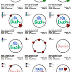 Stickdatei Set Doodle Buttons für Marmeladenglas-Hauben & Co. - Sewando