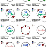 Stickdatei Set Doodle Buttons für Marmeladenglas-Hauben & Co. - Sewando