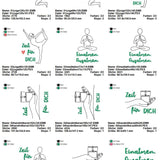 Stickdatei Set Wellness & Yoga ITH Lichtbeutel, Coaster, Mugrugs, Schlüsselanhänger, Wunscherfüller & Einzelmotive - Sewando