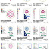 Stickdatei Set Wellness & Yoga ITH Lichtbeutel, Coaster, Mugrugs, Schlüsselanhänger, Wunscherfüller & Einzelmotive - Sewando