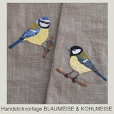 Handstickvorlage BLAUMEISE & KOHLMEISE : - Sewando