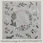Handstickvorlage BLUMENORNAMENTE - Sewando