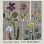 Handstickvorlage FRÜHLINGSBLUMEN - Sewando