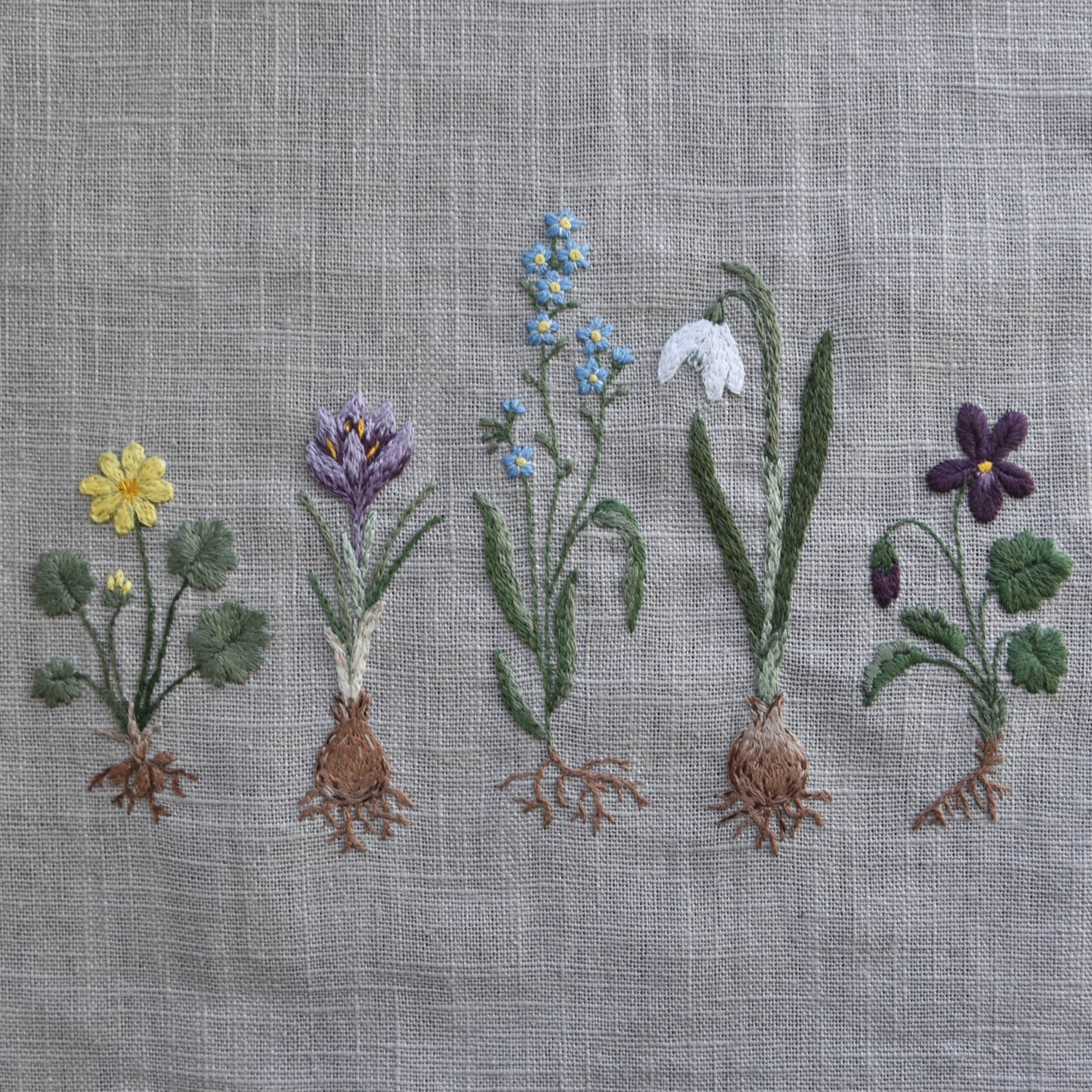 Handstickvorlage FRÜHLINGSBLUMEN - Sewando