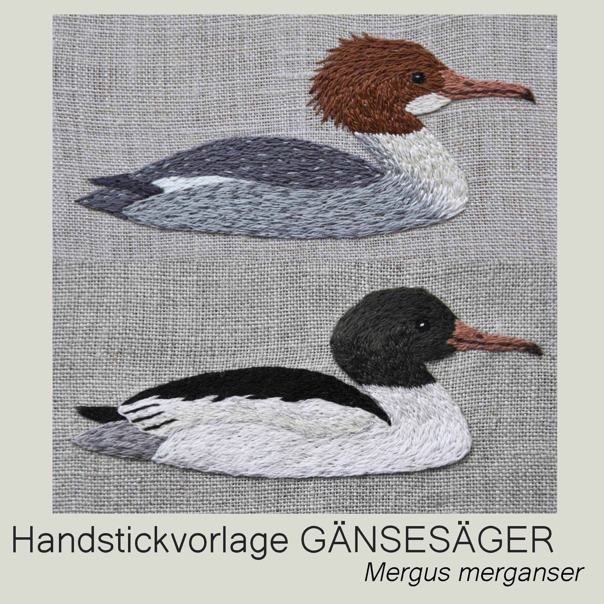 Handstickvorlage GÄNSESÄGER - Sewando