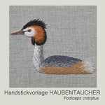 Handstickvorlage HAUBENTAUCHER - Sewando