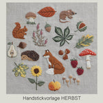 Handstickvorlage HERBST - Sewando