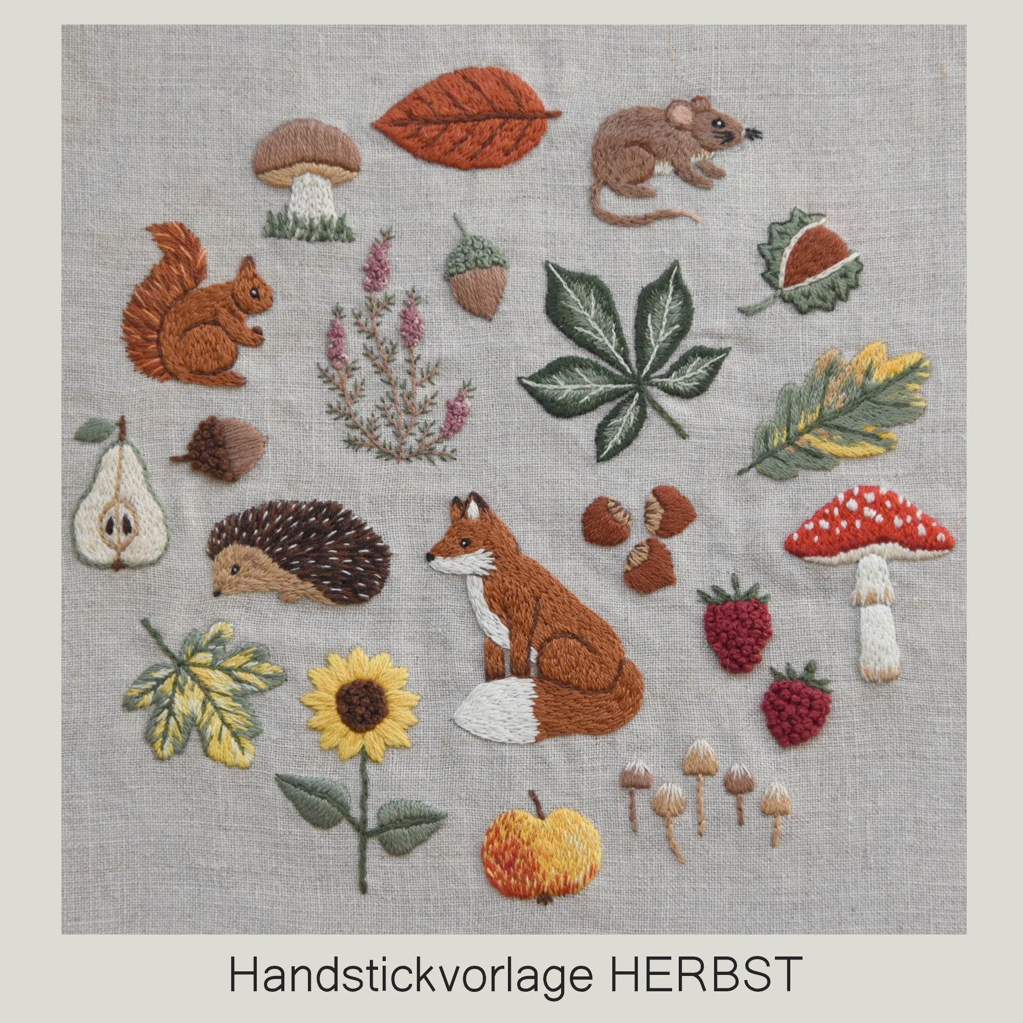 Handstickvorlage HERBST - Sewando