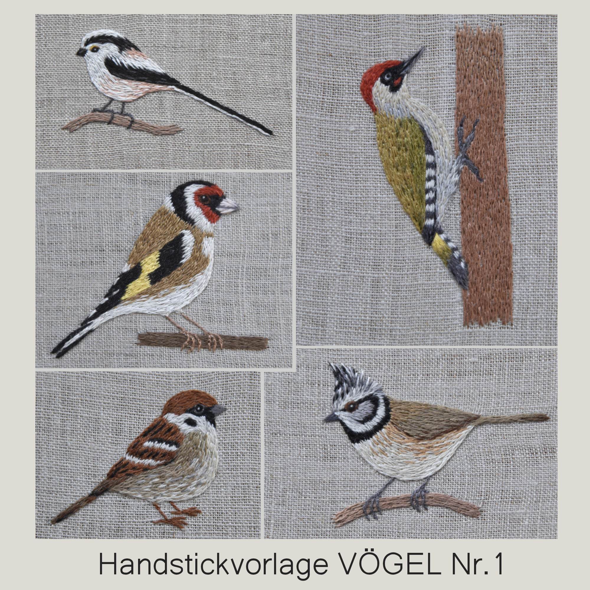 Handstickvorlage VÖGEL Nr.1 - Sewando