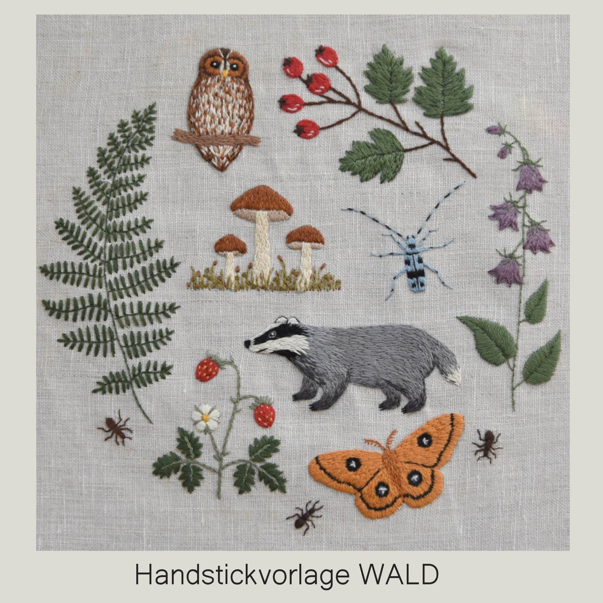 Handstickvorlage WALD - Sewando