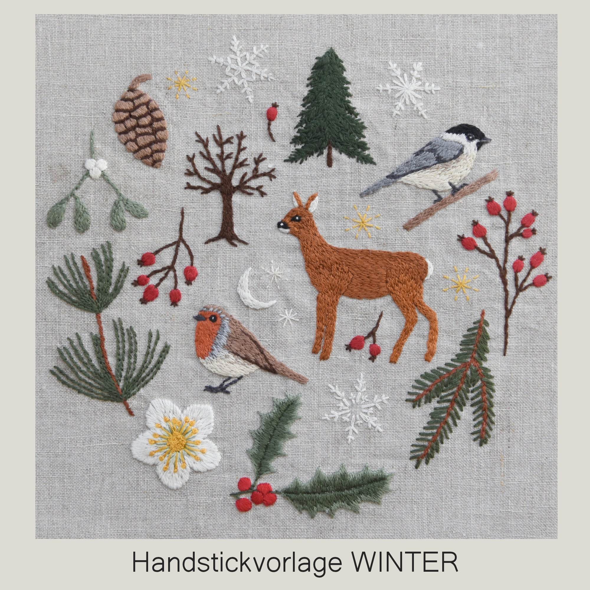 Handstickvorlage WINTER - Sewando