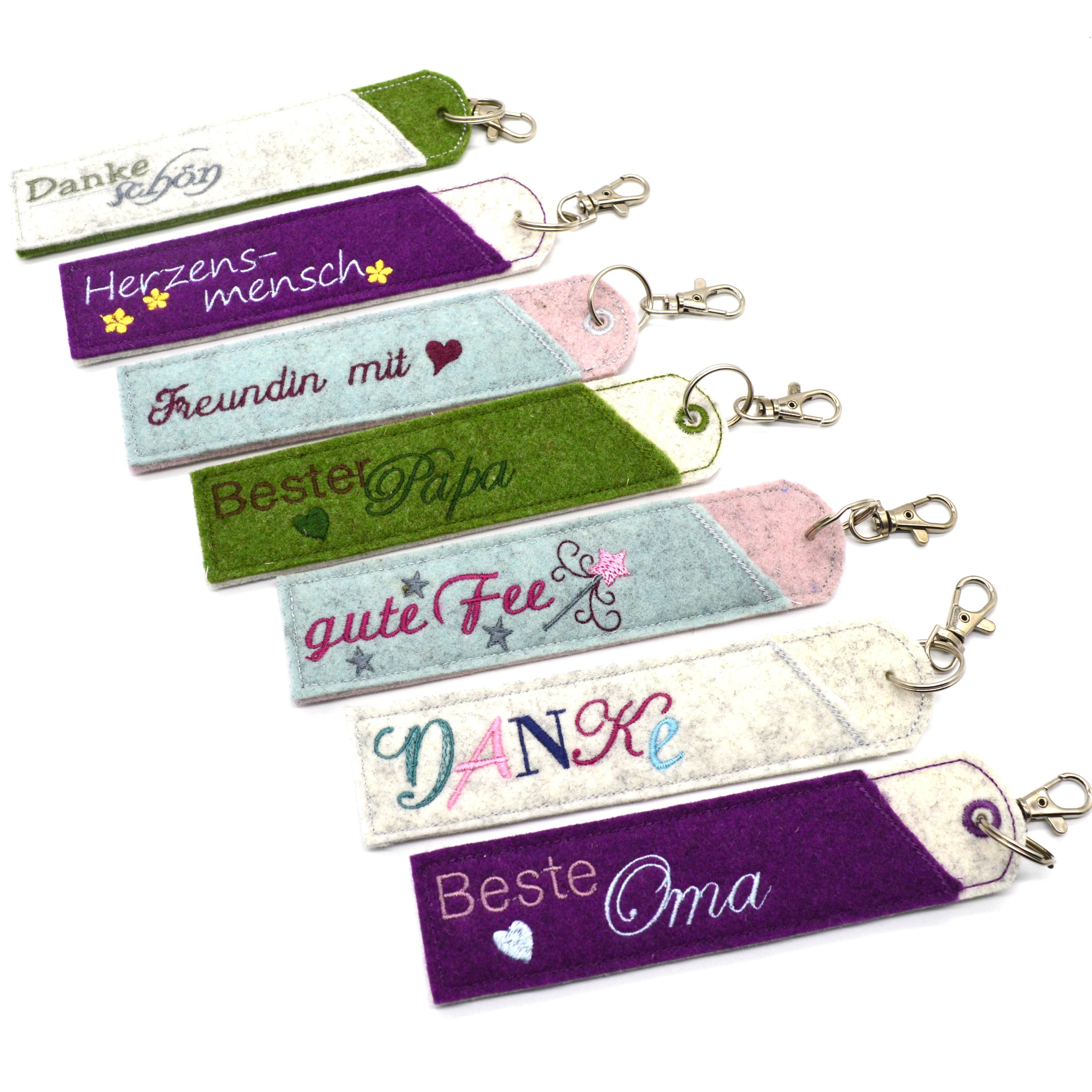 Stickdatei Stifteetui ITH Familie Danke für einen Kugelschreiber XL SET - Sewando
