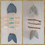 5x Stickdatei "Stockfisch" für Hängedeko