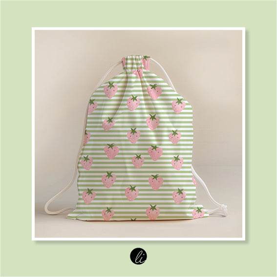 Stoffdesign – Erdbeeren auf Ringel - Sewando