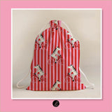 Stoffdesign – Zebra auf dem Fahrrad rot - Sewando
