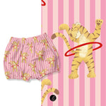 Stoffdesign – Tiger mit Hula-Hoop-Reifen rosa - Sewando