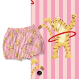 Stoffdesign – Tiger mit Hula-Hoop-Reifen rosa - Sewando