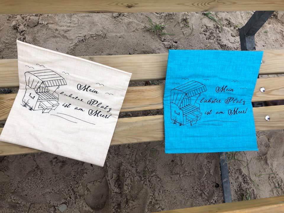 Stickdatei Strandkorb Meer verschiedene Größen - Sewando
