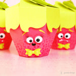 Plotterdatei - Geschenkverpackung „Erdbeer Monster“ 3in1 inkl. Anleitung - Sewando