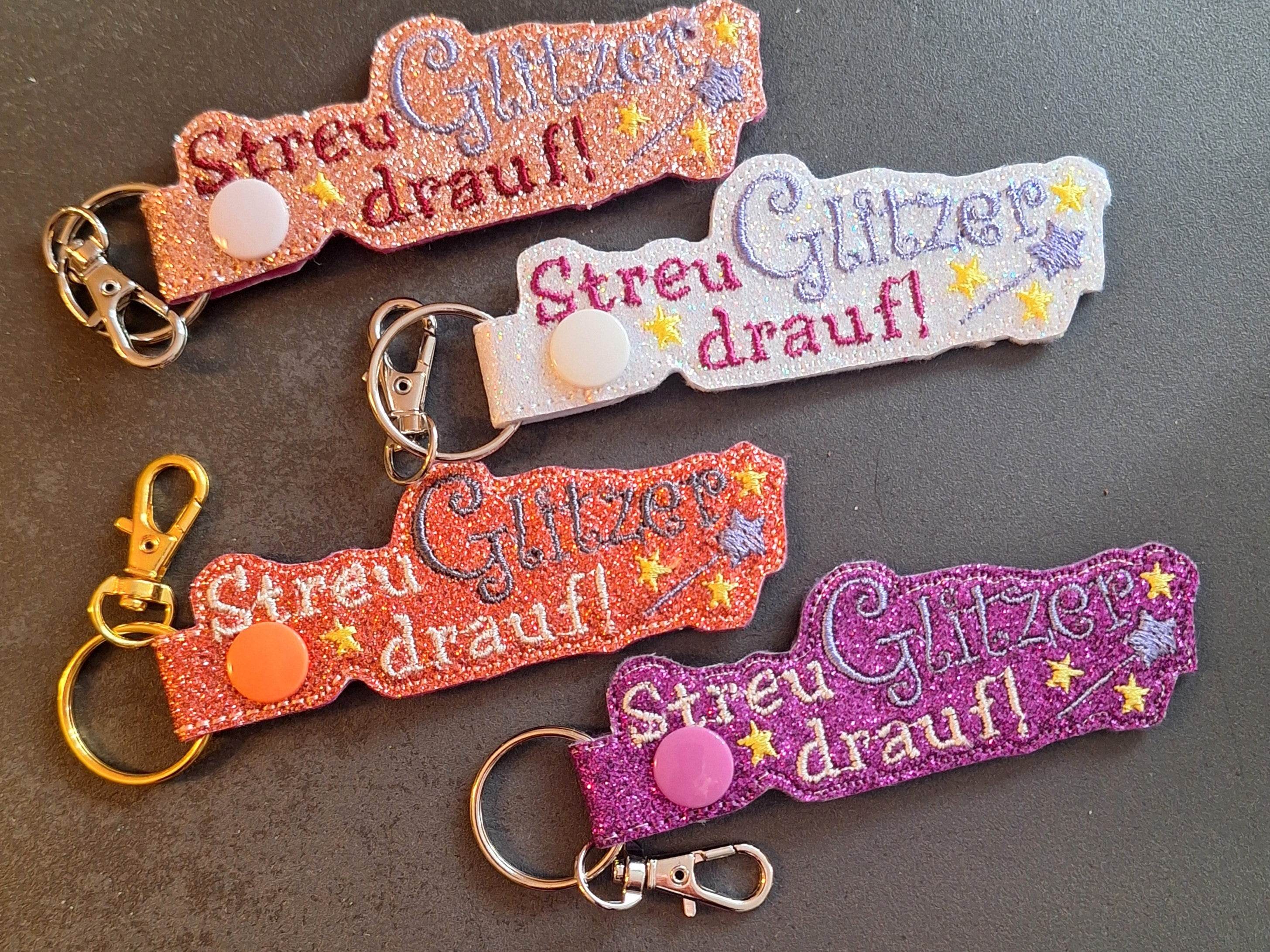 Stickdatei ITH Anhänger Streu Glitzer drauf! - Sewando