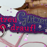 Stickdatei ITH Anhänger Streu Glitzer drauf! - Sewando