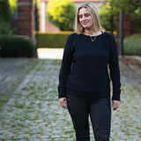 Schnittmuster Strickpullover "Bettina" mit U-Bootauschnitt | Gr. 32 - 46