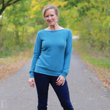 Schnittmuster Strickpullover "Bettina" mit U-Bootauschnitt | Gr. 32 - 46