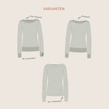 Schnittmuster Strickpullover "Bettina" mit U-Bootauschnitt | Gr. 32 - 46