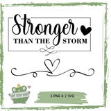 Plotterdatei "Stronger than the Storm" mit Ärmelmotiv | SVG & PNG