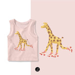 Bügelbild-Design-sportliche Giraffe - Sewando