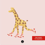 Bügelbild-Design-sportliche Giraffe - Sewando