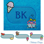 Stickdatei Set Summergnomes Handtuchmotive für den Sommer - Sewando