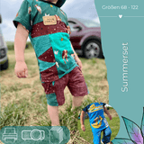 Kombi eBook Schnittmuster Summerset Mighty Kriss Kross Hose und Shirt Gr.68 - 122 - Sewando