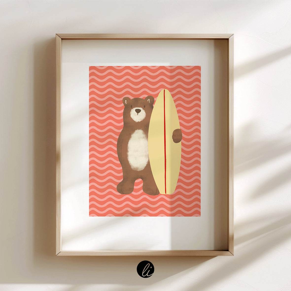Surferbär – Digitales Poster-Design - Sewando