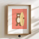Surferbär – Digitales Poster-Design - Sewando