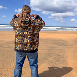 Schnittmuster Oversized Hoodie Weites Winter Meer Herren
