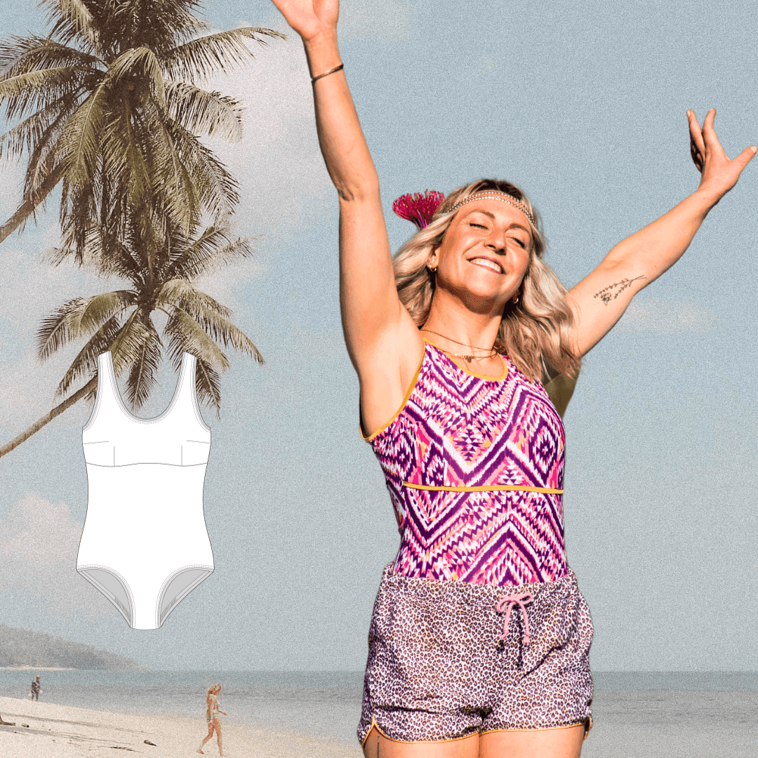 Bundle Badeshorts/ Shorts und Badeanzug #SportyShortstar & #SwimmySwimStar in REGULÄR & KURZGRÖßEN - Sewando