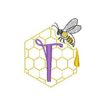 Stickdatei - Bienen-Monogramme A-Z - Sewando