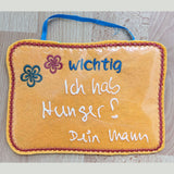 4x Stickdatei "Tafel" mit Folie zum Beschriften