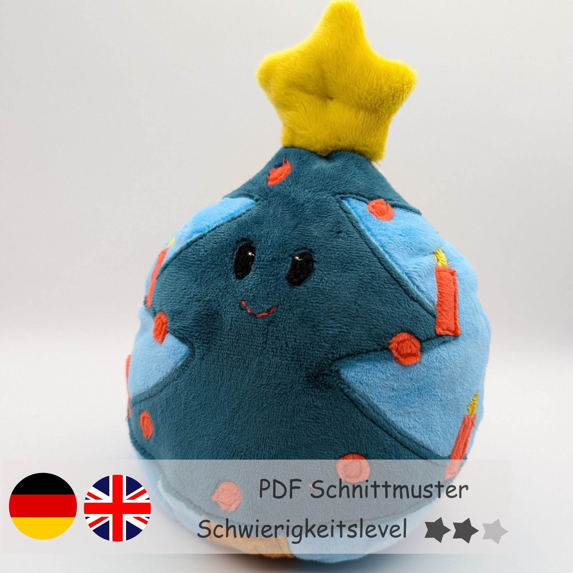 Tannenbaum Wendekuscheltier Krempeltierseite Level 2 - Nähanleitung und Schnittmuster - Sewando