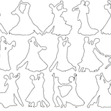 Stickdatei  - Tänzer klassisch Tanzpaar tanzen Tanz Dancing Linie schlicht ♥ einfach ♥ schnell