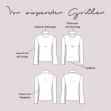 Schnittmuster Rollkragenpullover „Von zirpenden Grillen“ Damen Gr. 32 - 62 : - Sewando